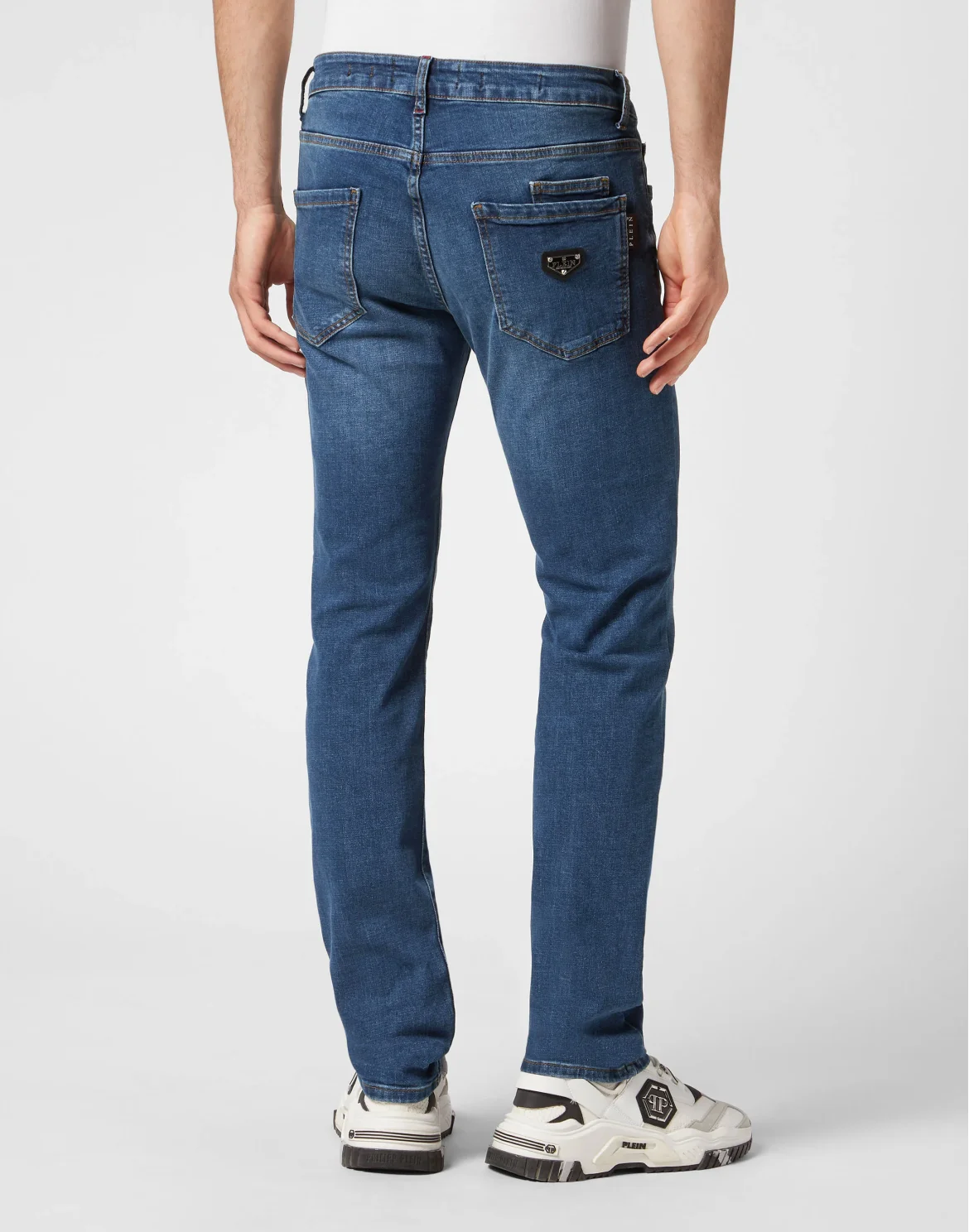 Denim Trousers Straight Cut Supreme Iconic Plein Basic, цвет: Синий
