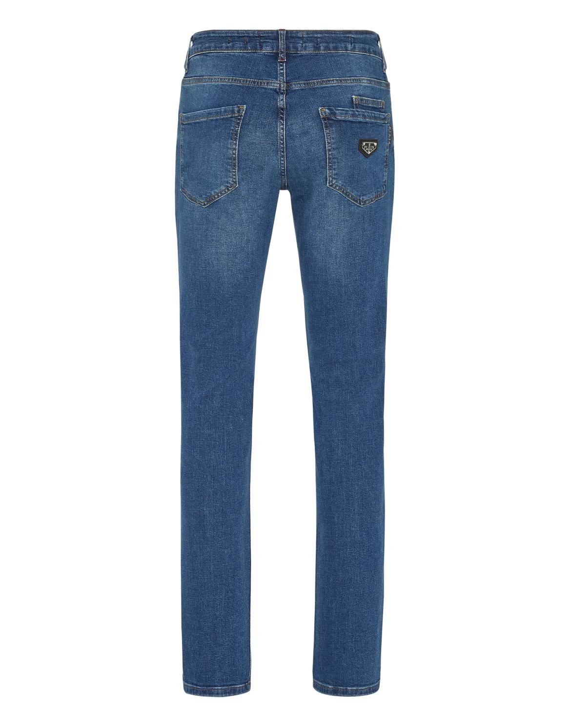 Denim Trousers Straight Cut Supreme Iconic Plein Basic, цвет: Синий