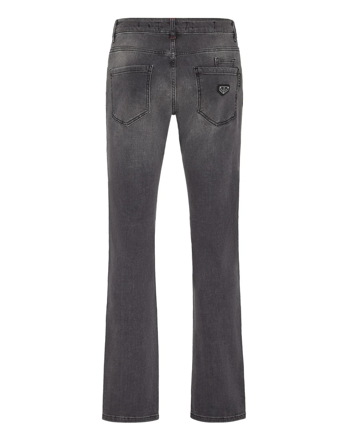 Denim Trousers Straight Cut Supreme Iconic Plein Basic, цвет: Серый