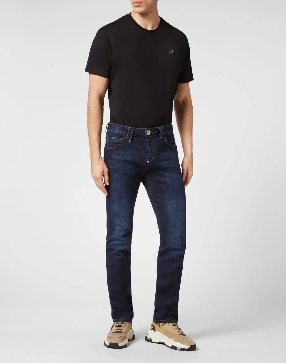 Denim Trousers Straight Cut Supreme Iconic Plein Basic, цвет: Синий