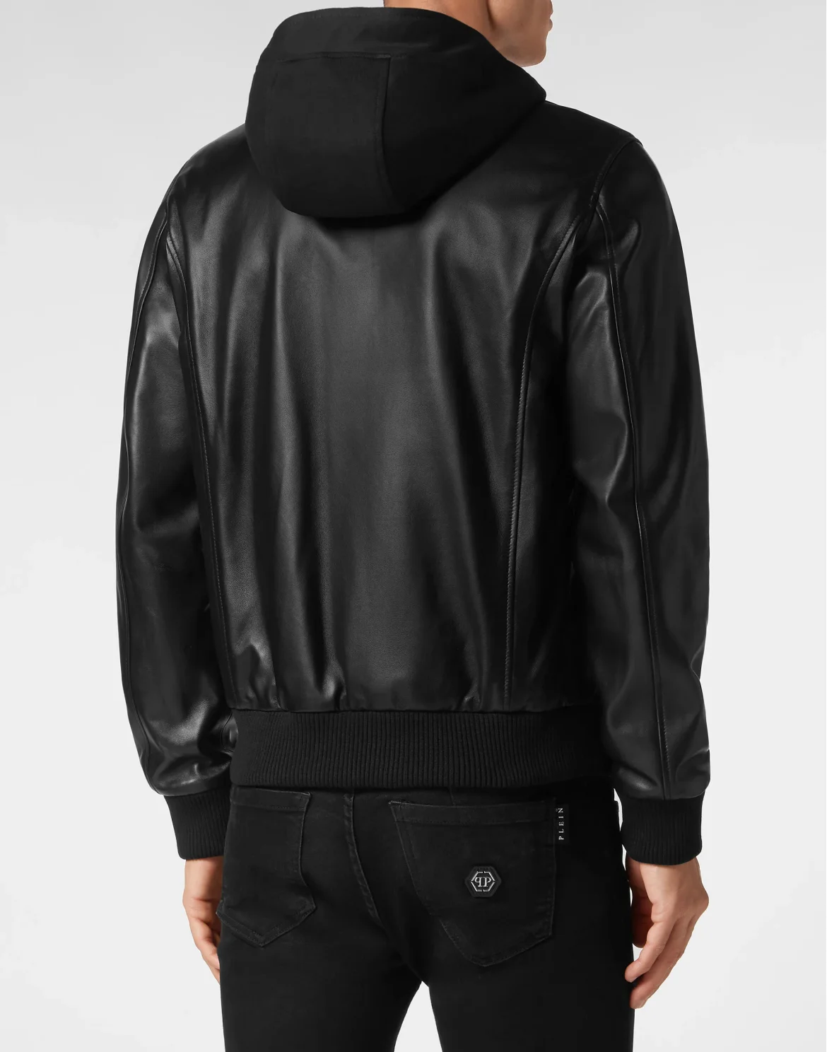 Soft Leather Jacket Slim Fit Iconic Plein, цвет: Черный