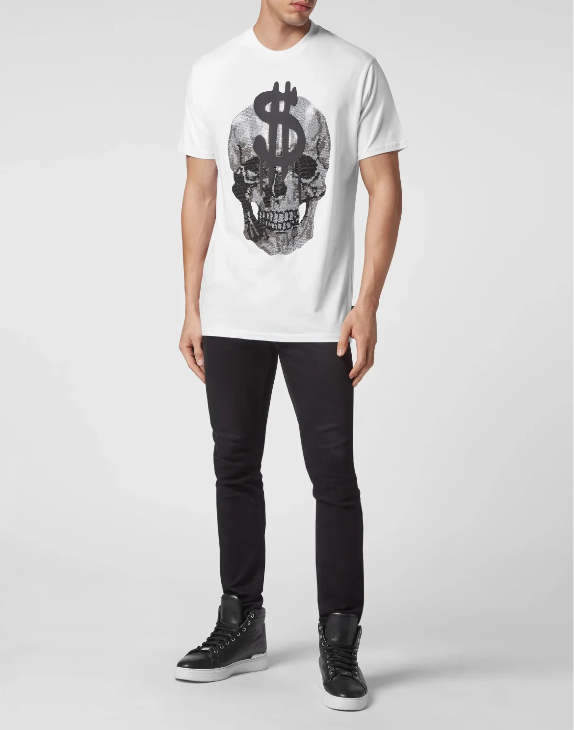 T-shirt Round Neck SS Skull, цвет: Белый