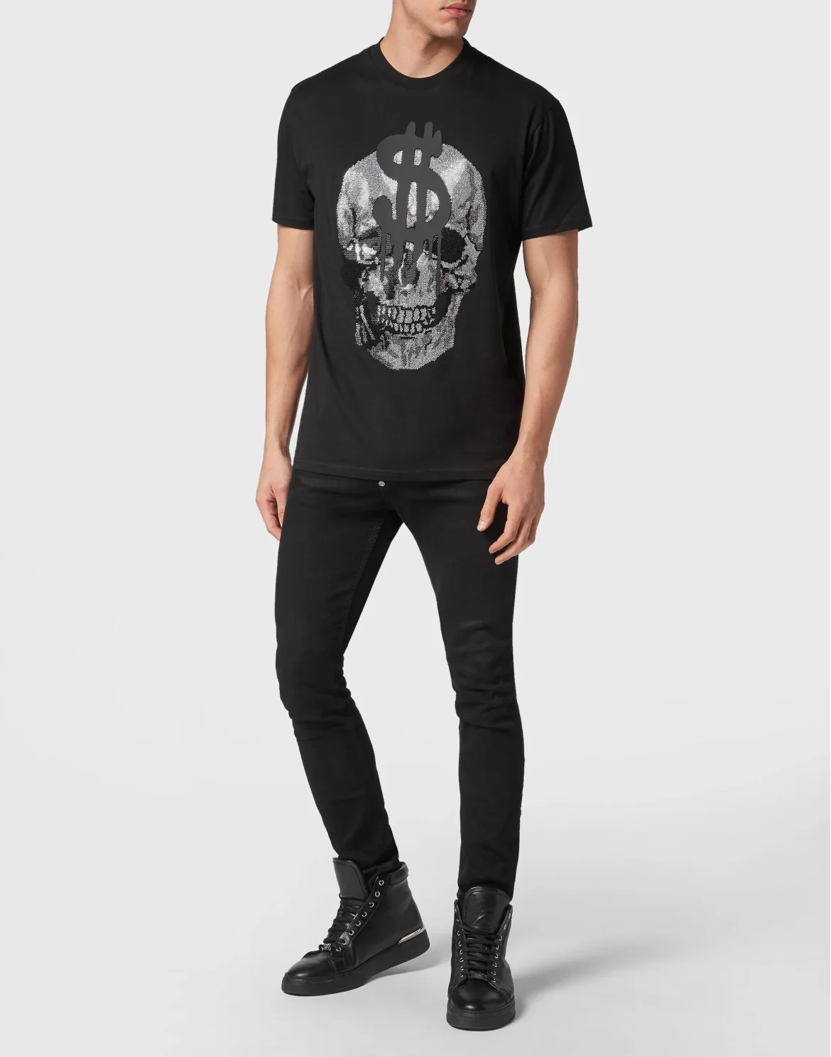 T-shirt Round Neck SS Skull, цвет: Черный