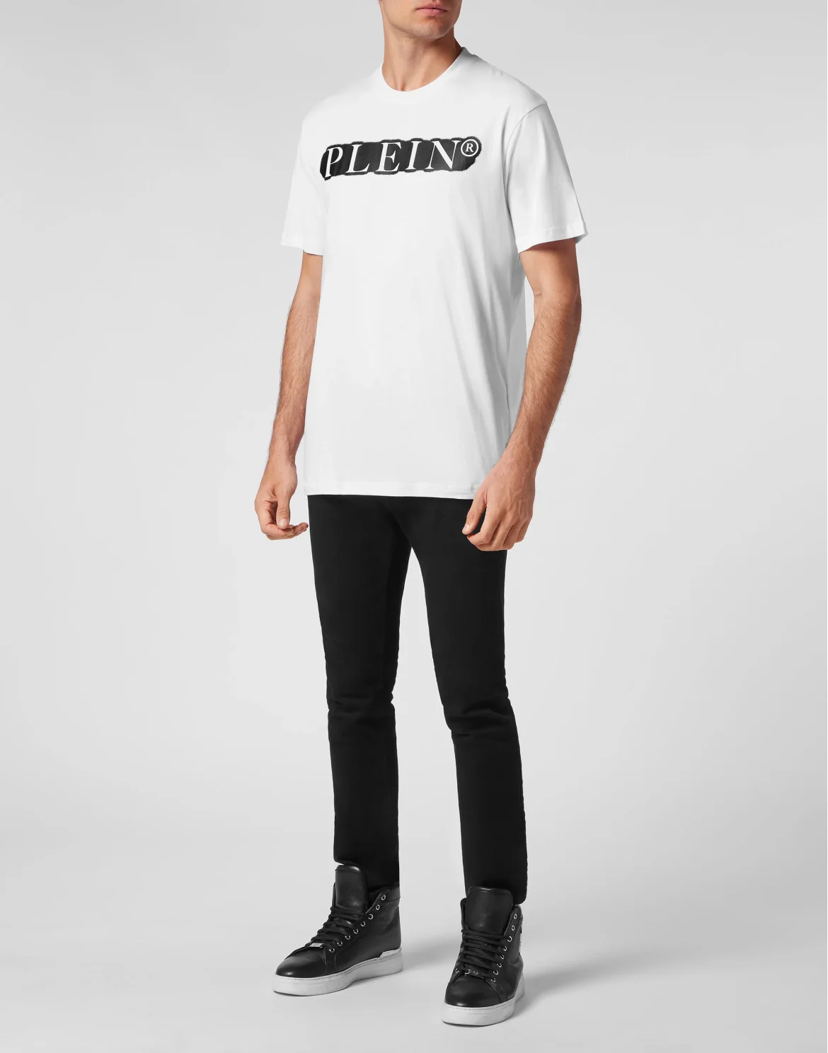 T-shirt Round Neck SS Spray Effect Print Philipp Plein TM, цвет: Белый