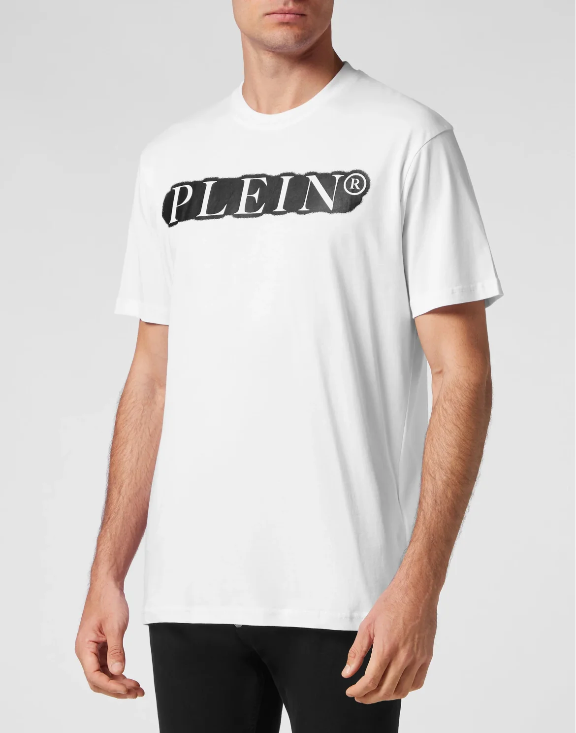 T-shirt Round Neck SS Spray Effect Print Philipp Plein TM, цвет: Белый