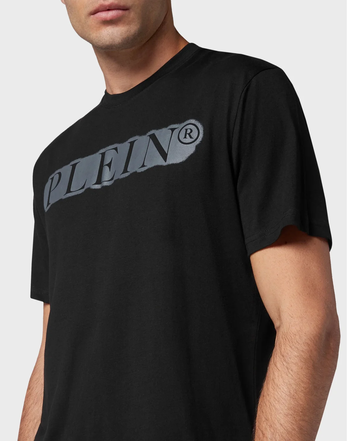 T-shirt Round Neck SS Spray Effect Print Philipp Plein TM, цвет: Черный