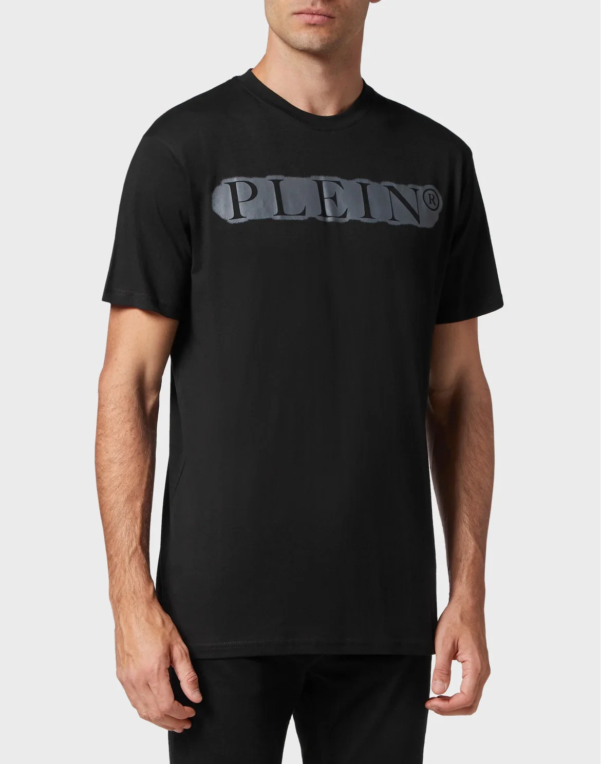 T-shirt Round Neck SS Spray Effect Print Philipp Plein TM, цвет: Черный
