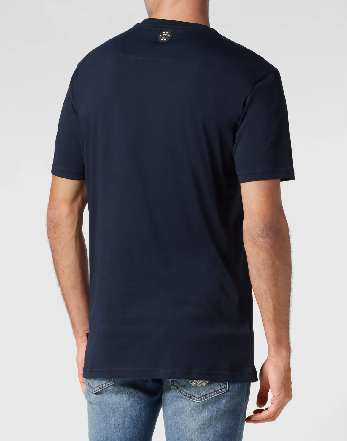 T-shirt Round Neck SS Spray Effect Print Philipp Plein TM, цвет: Синий
