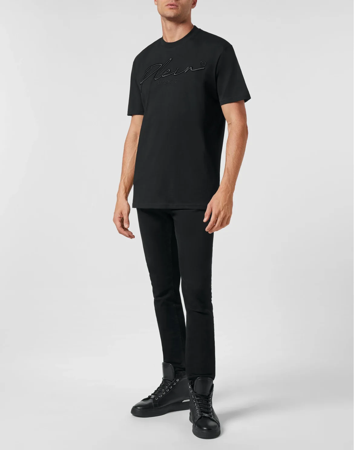 T-shirt Round Neck SS Signature, цвет: Черный