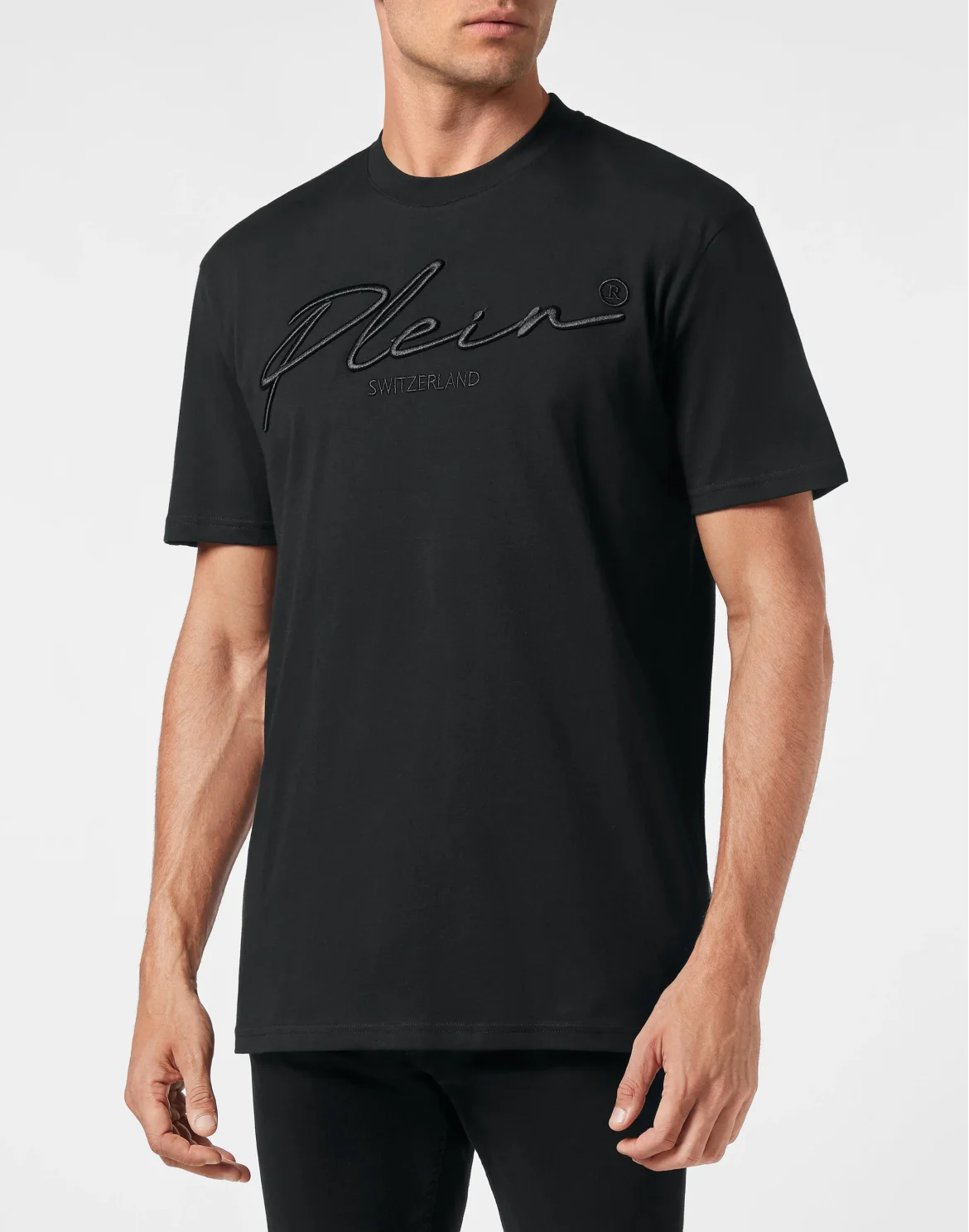 T-shirt Round Neck SS Signature, цвет: Черный