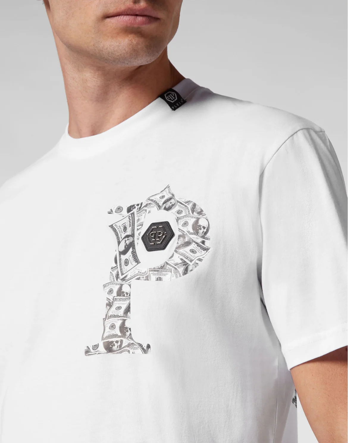 T-shirt Round Neck SS Money, цвет: Белый