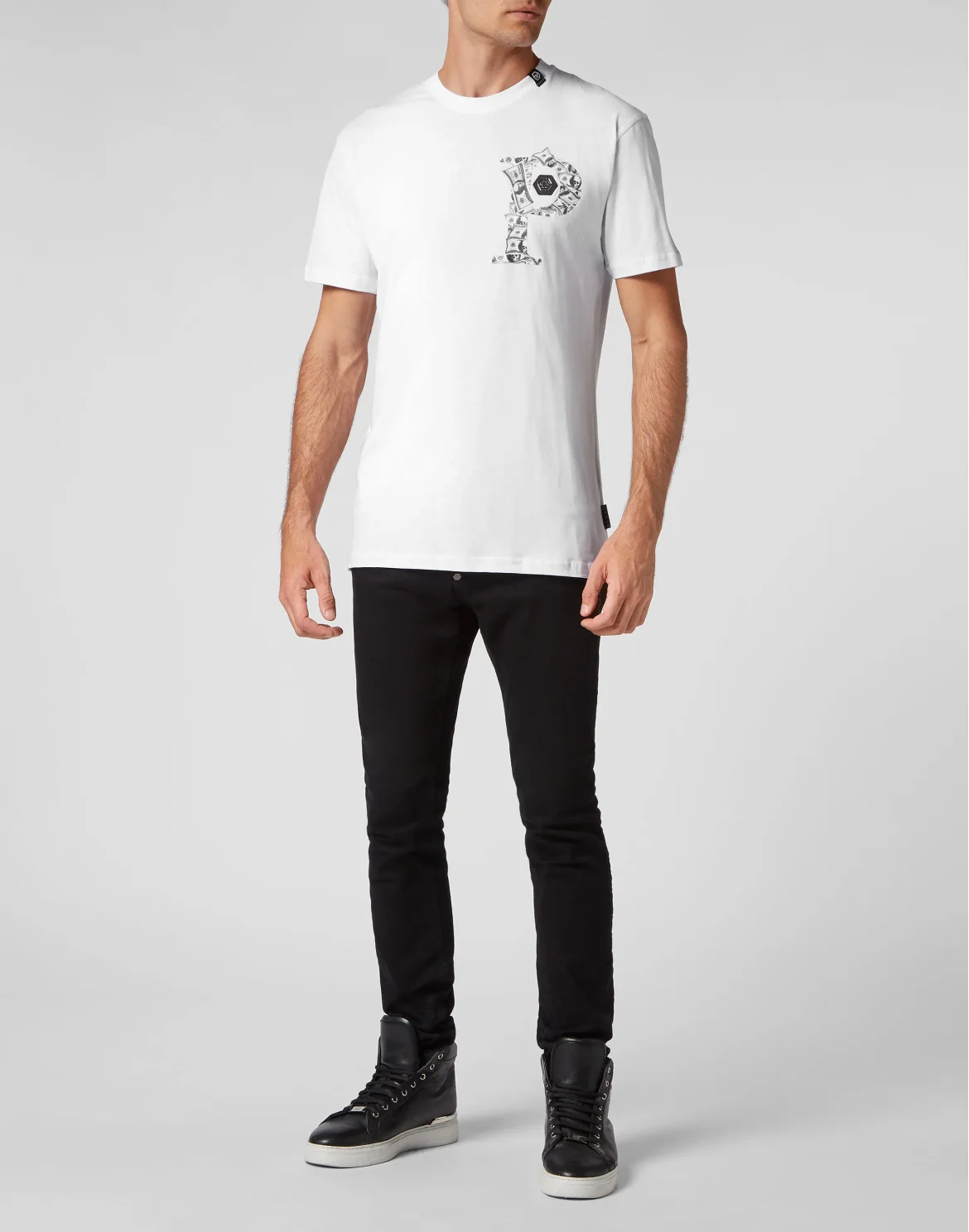 T-shirt Round Neck SS Money, цвет: Белый