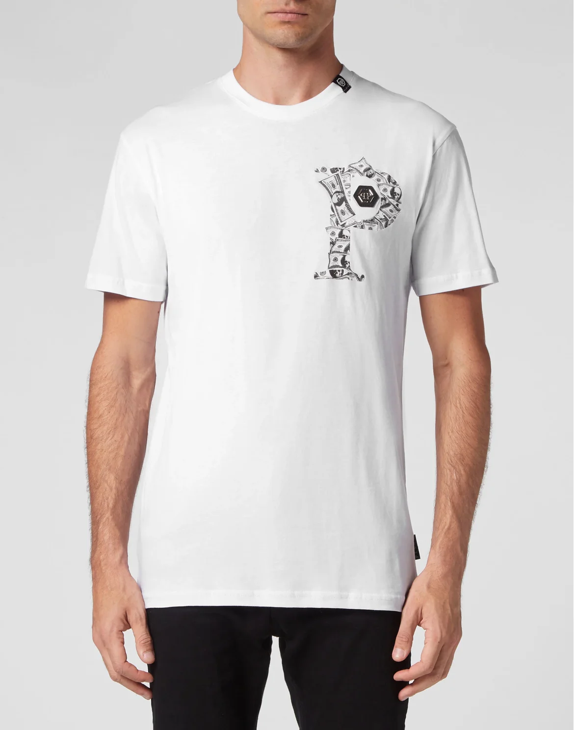 T-shirt Round Neck SS Money, цвет: Белый