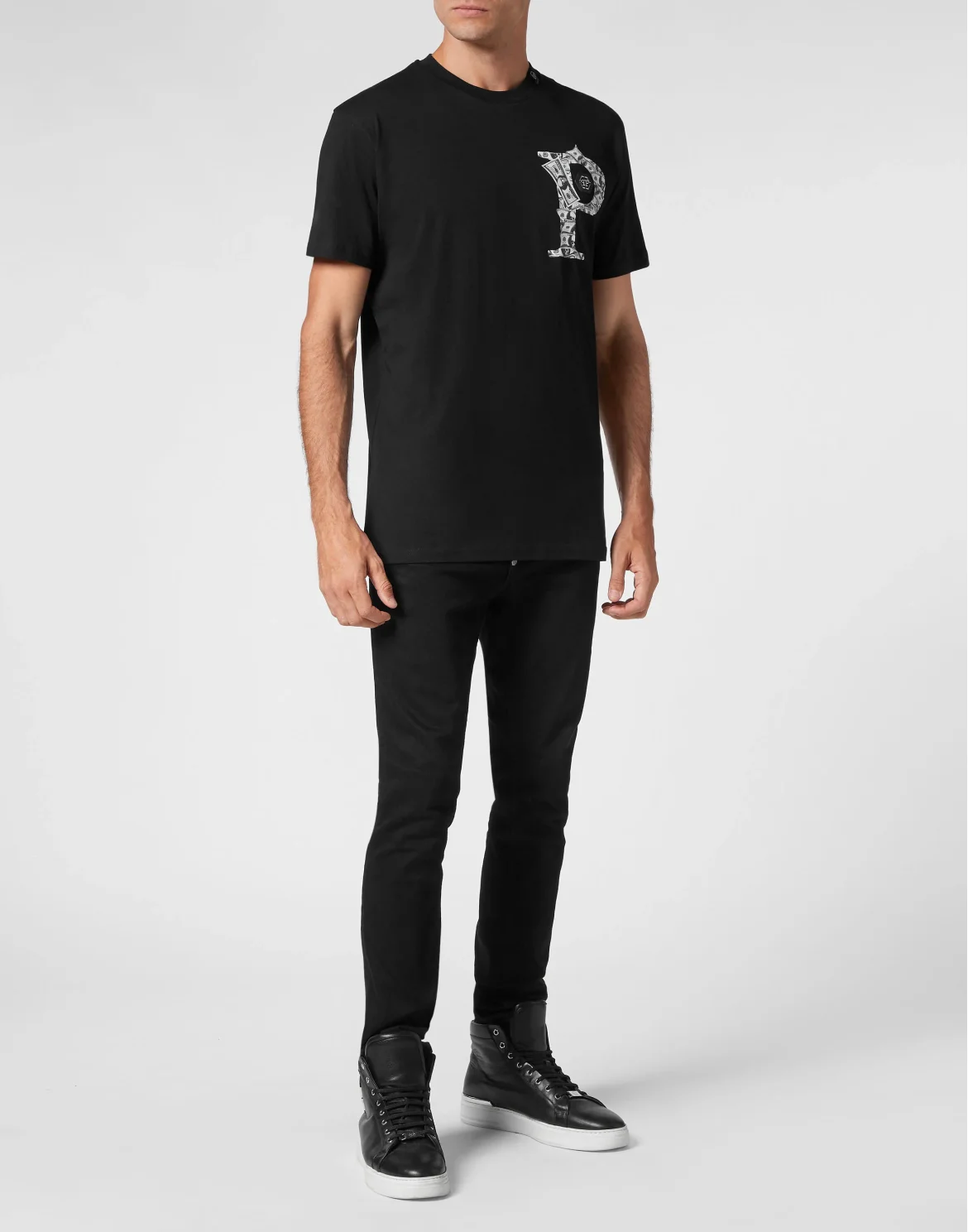 T-shirt Round Neck SS Money, цвет: Черный