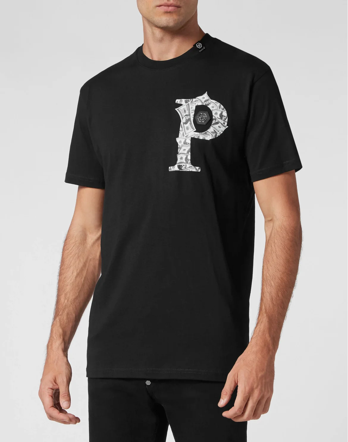 T-shirt Round Neck SS Money, цвет: Черный