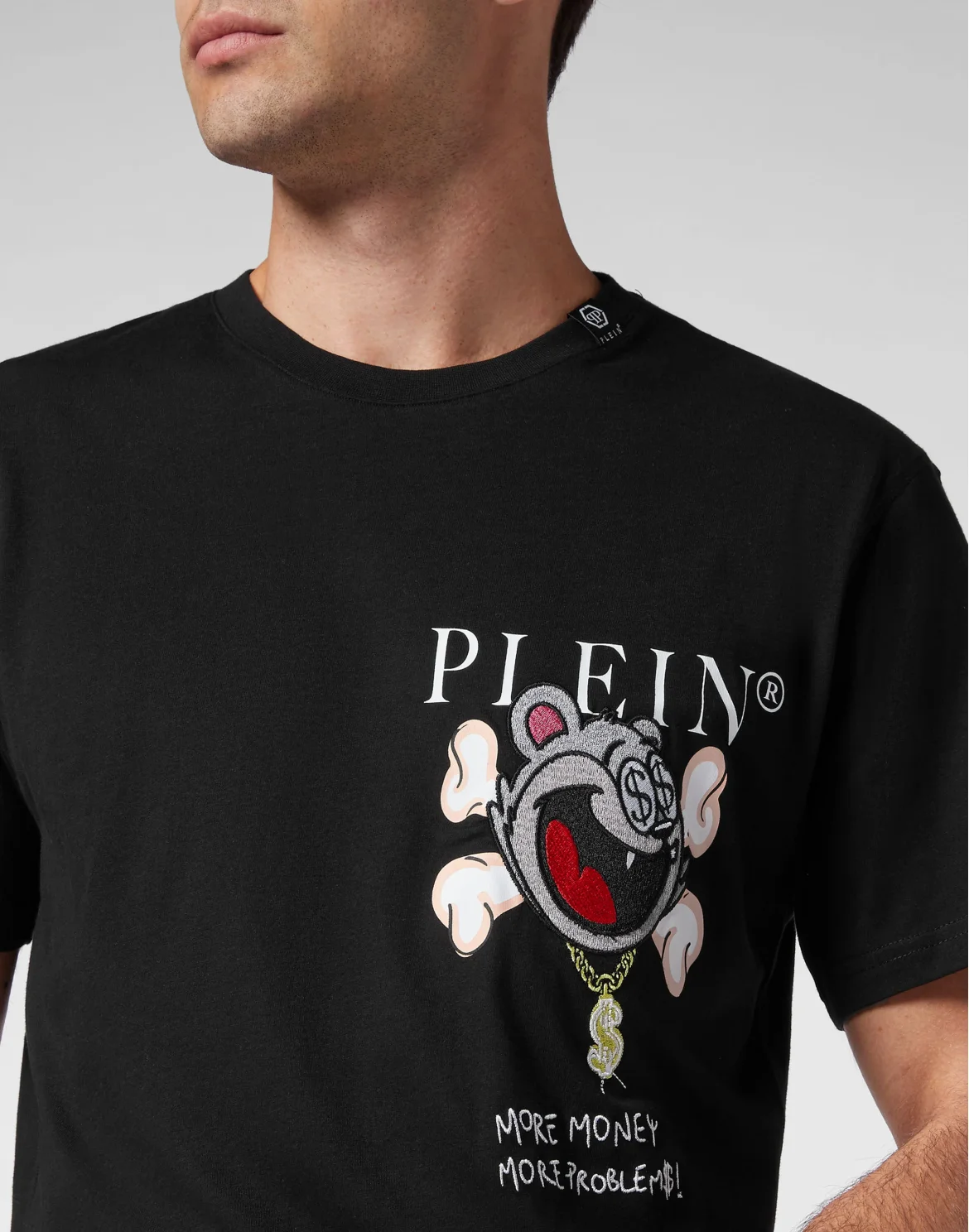 T-shirt Round Neck SS Patch Money, цвет: Черный