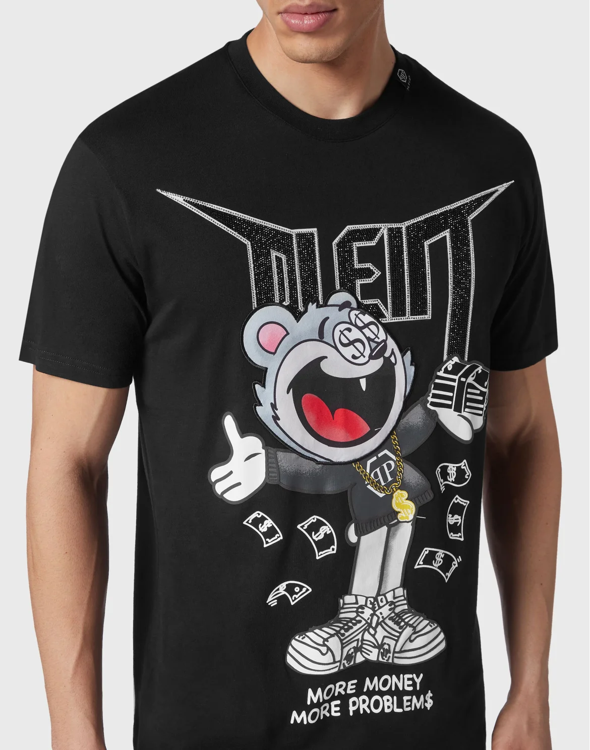T-shirt Round Neck SS Money, цвет: Черный