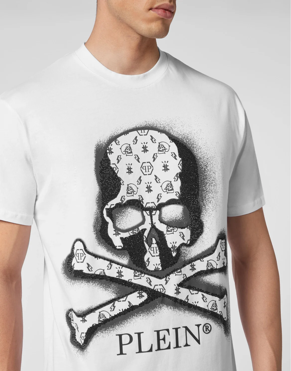 T-shirt Round Neck SS Skull, цвет: Белый