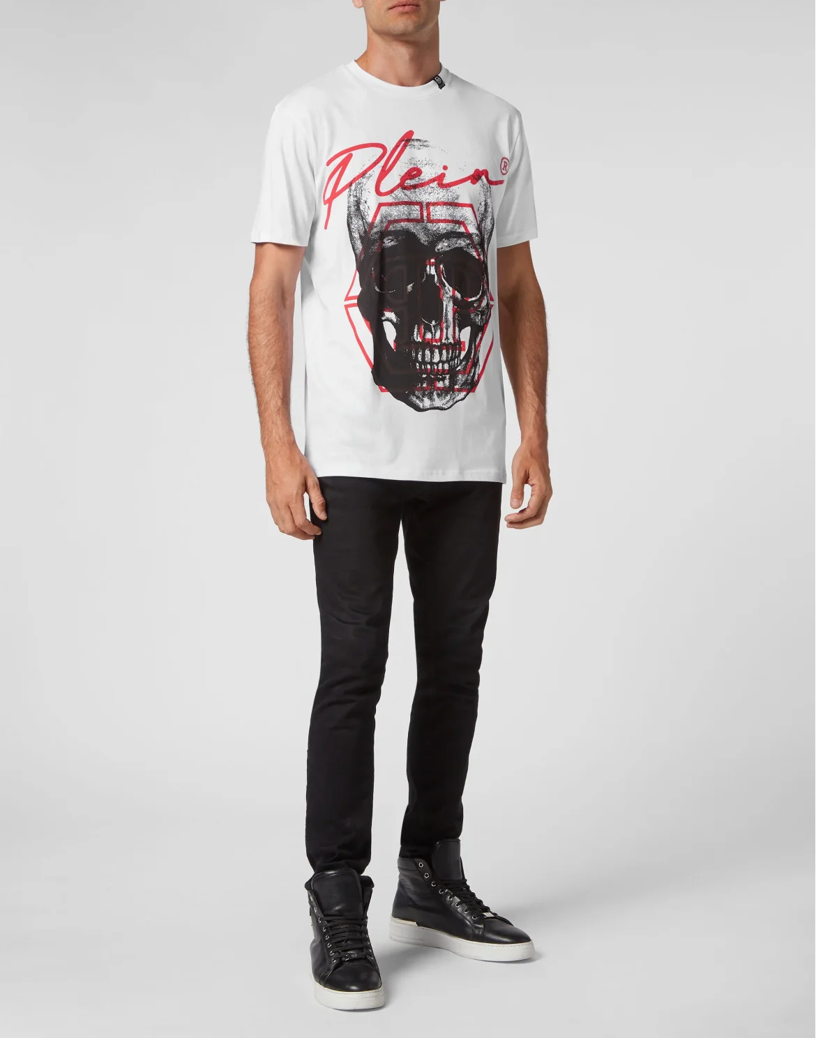 T-shirt Round Neck SS Skull, цвет: Белый