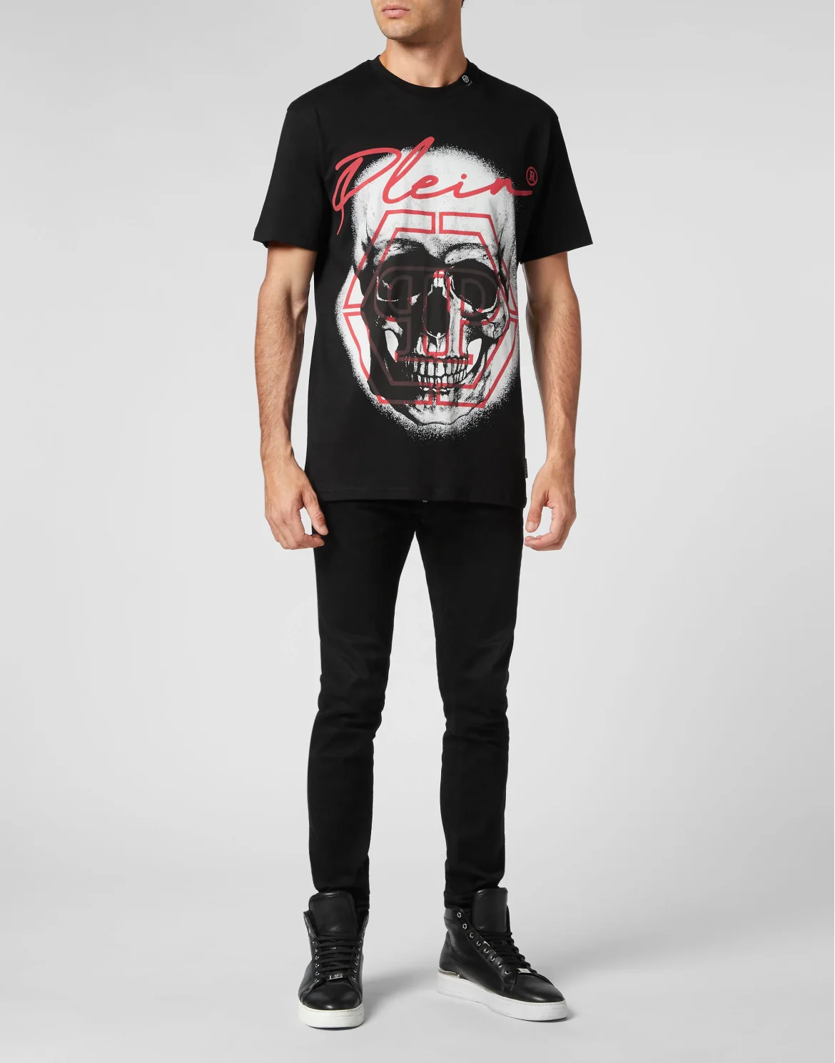 T-shirt Round Neck SS Skull, цвет: Черный