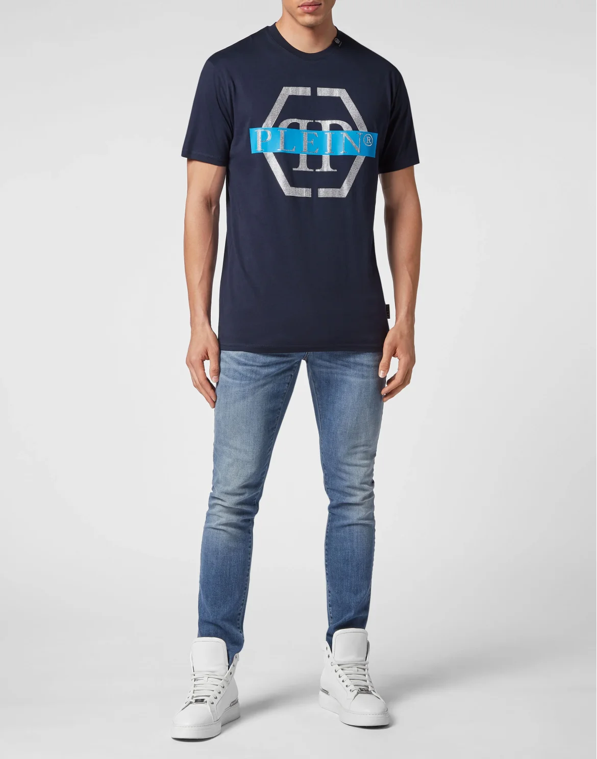 T-shirt Round Neck SS Hexagon, цвет: Синий