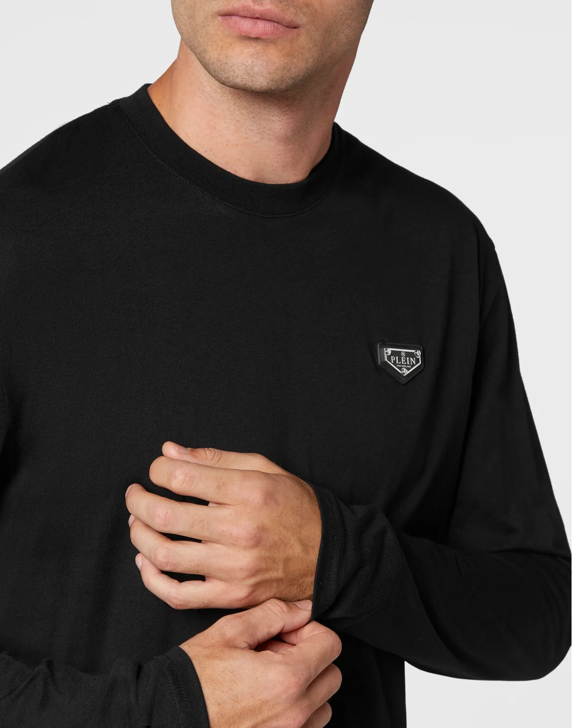 T-shirt Round Neck LS, цвет: Черный