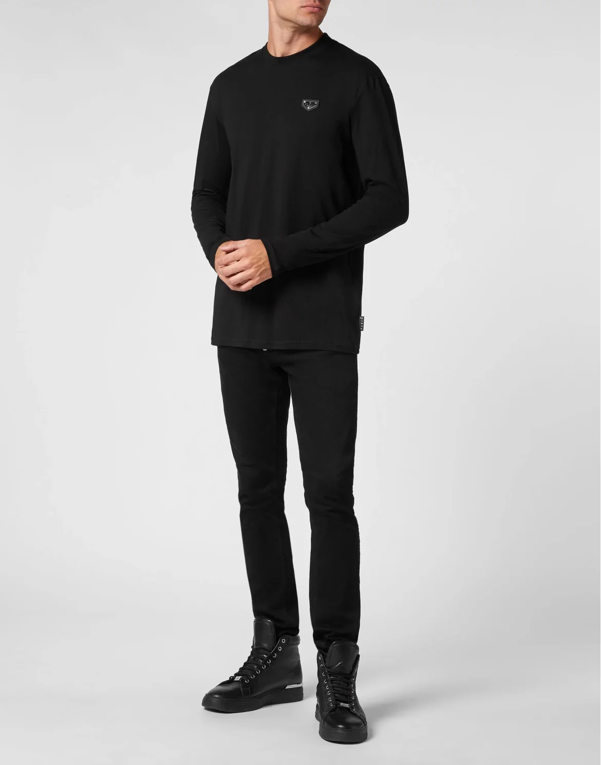 T-shirt Round Neck LS, цвет: Черный