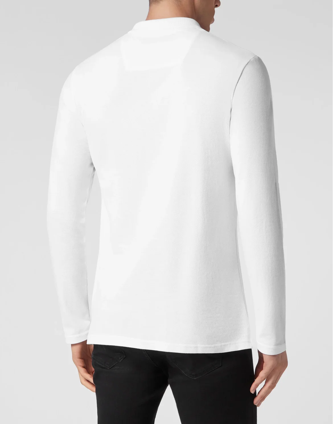 Slim Fit Long-Sleeve Polo, цвет: Белый