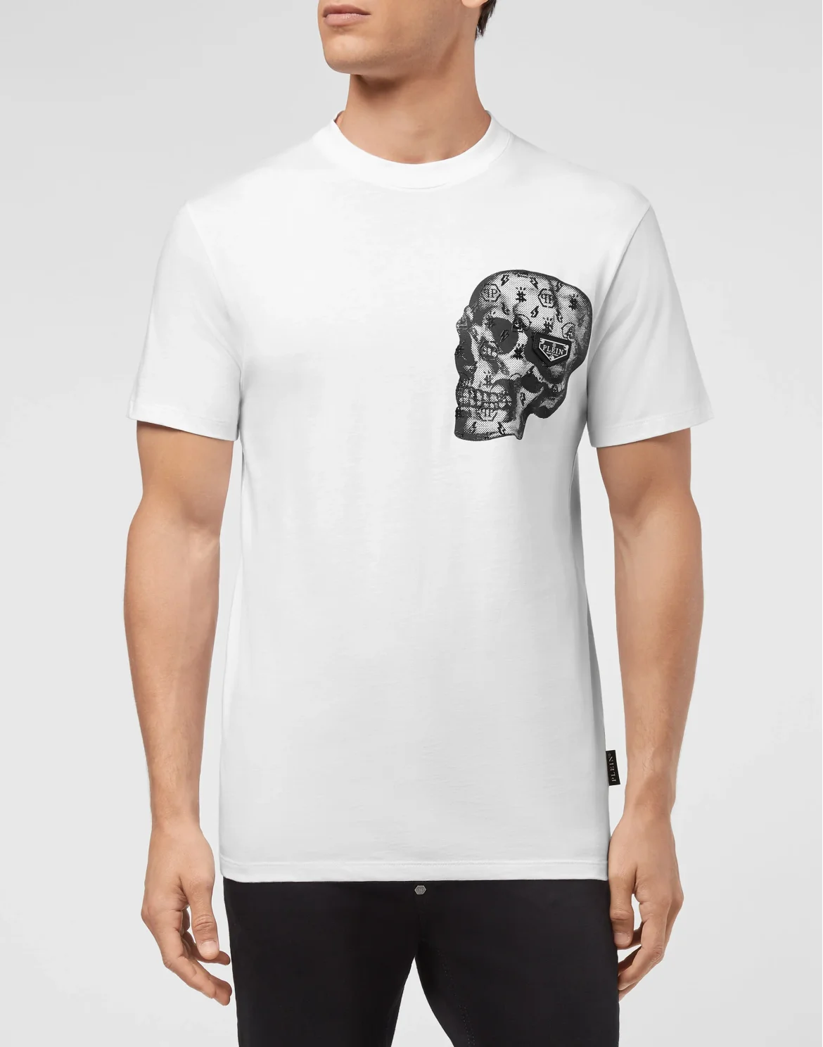 T-shirt Round Neck SS print Skull, цвет: Белый