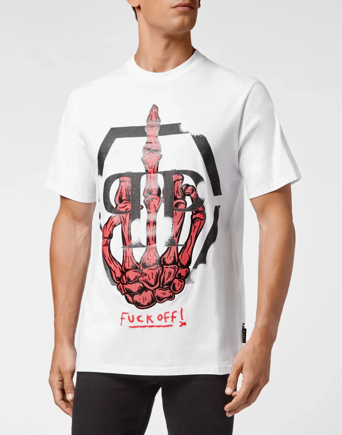 T-shirt Round Neck SS Skeleton, цвет: Белый