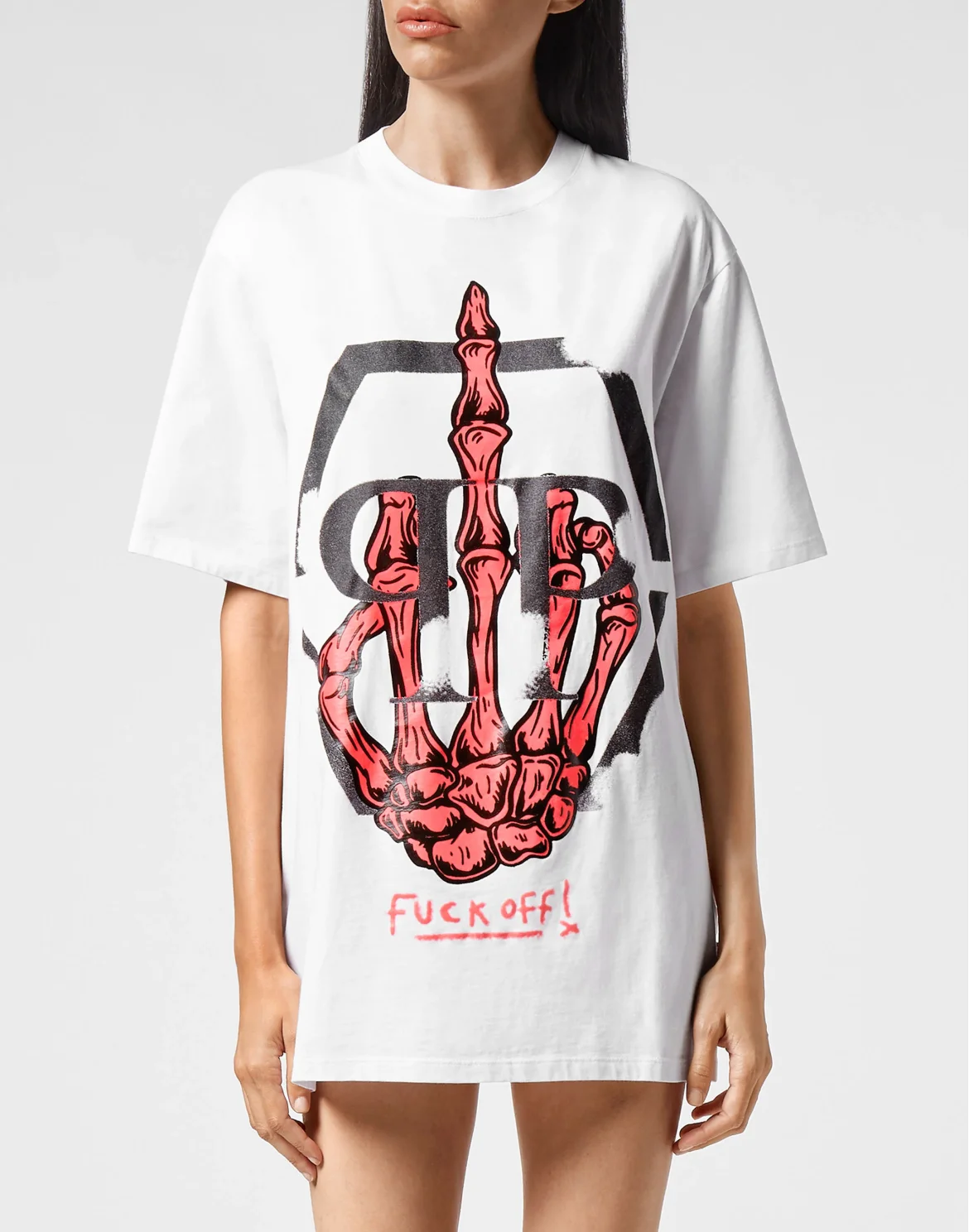 T-shirt Round Neck SS Skeleton, цвет: Белый