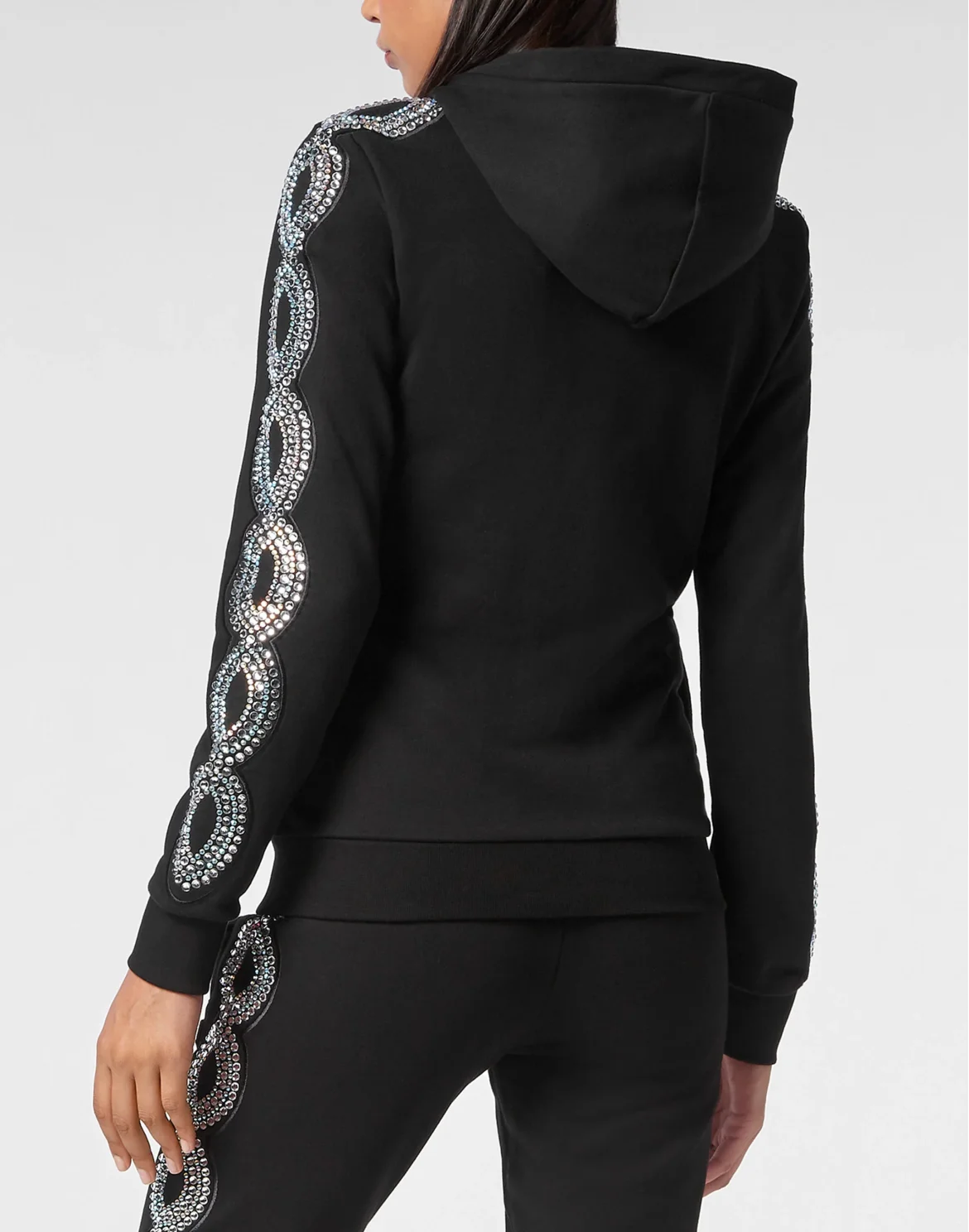 Hoodie sweatshirt Full Zip Crystal Cable, цвет: Черный
