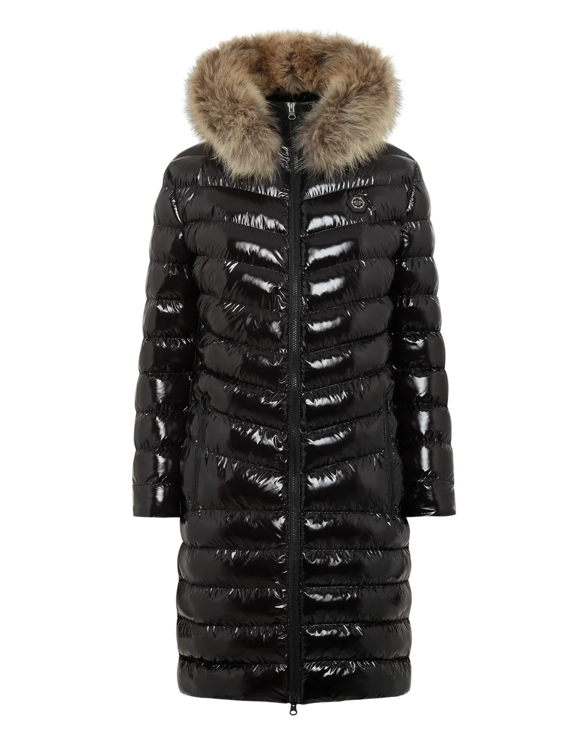 Nylon Long Down Jacket, цвет: Черный