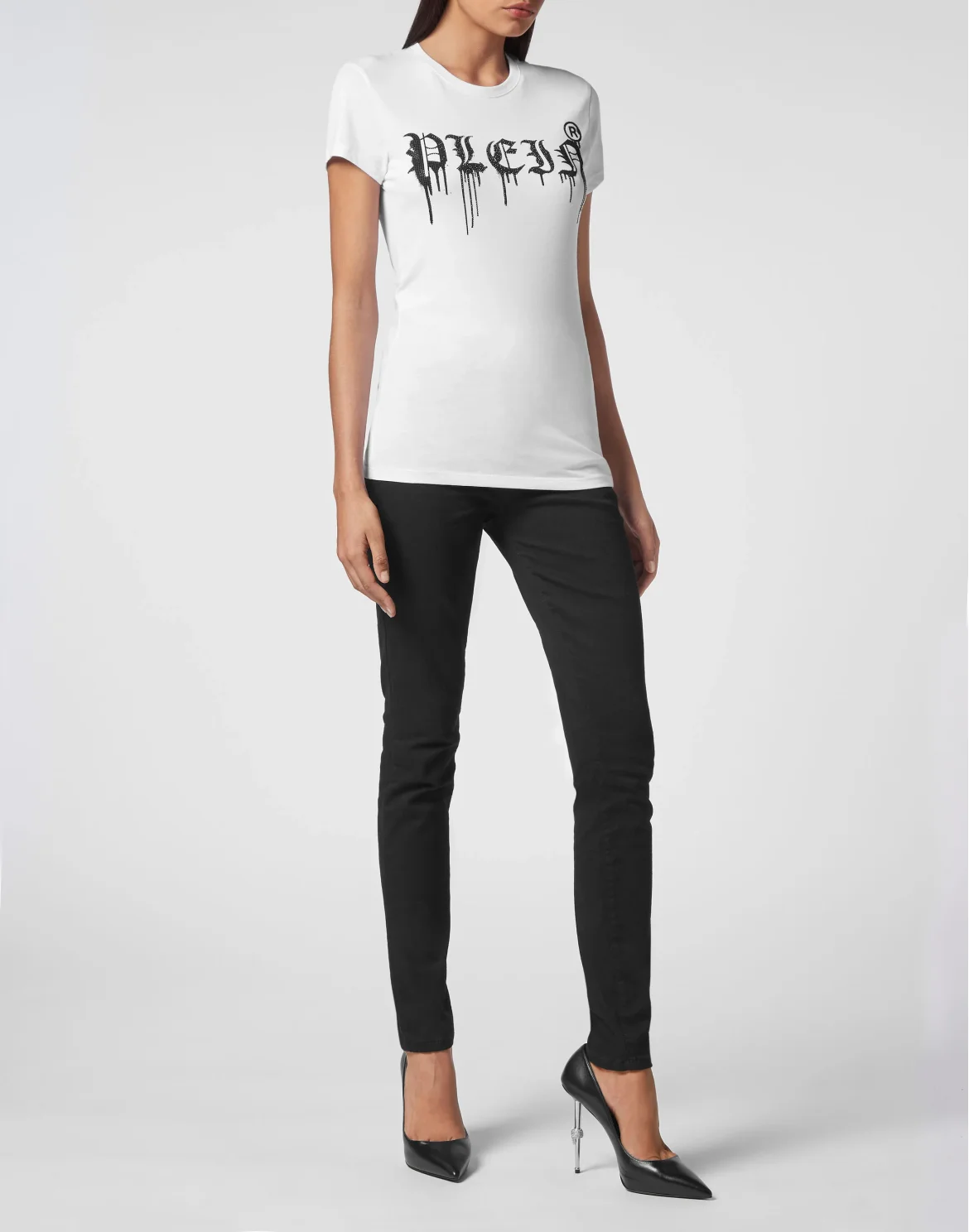 T-shirt Round Neck SS Gothic Plein, цвет: Белый