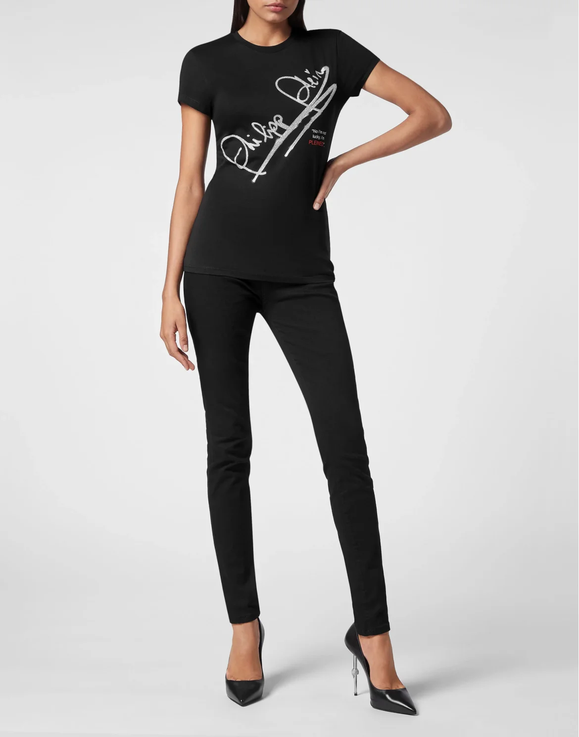 T-shirt Round Neck SS Signature, цвет: Черный
