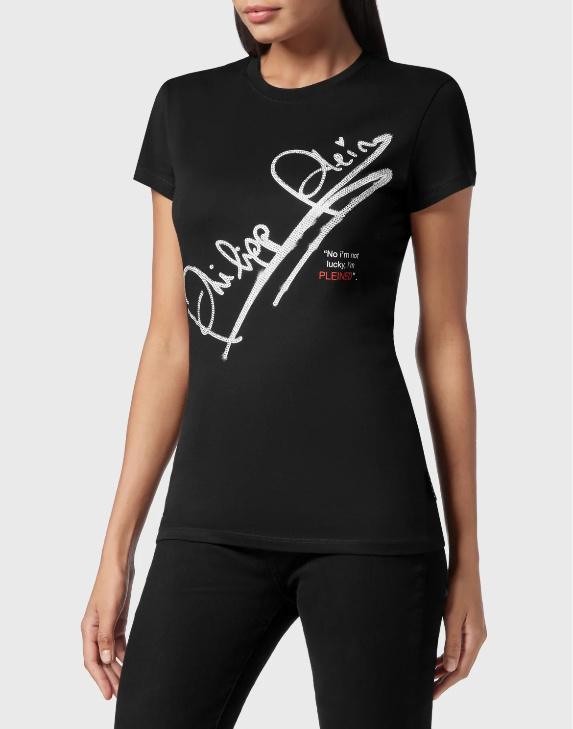 T-shirt Round Neck SS Signature, цвет: Черный