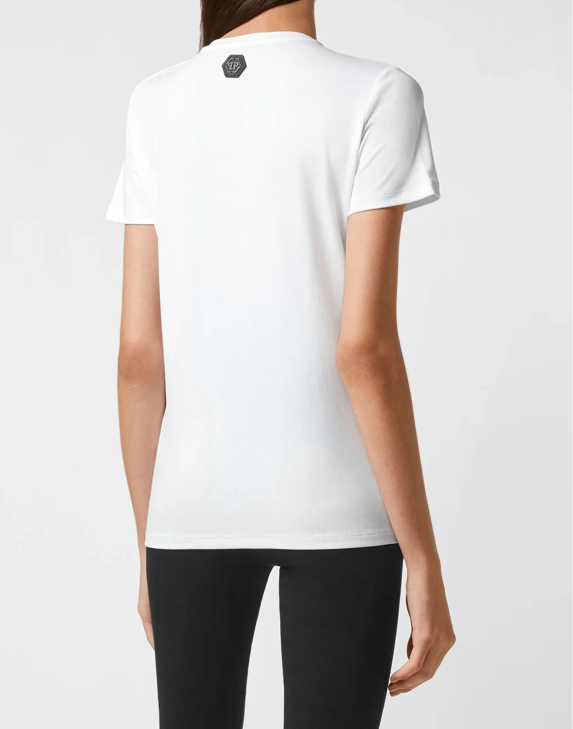 T-shirt Round Neck SS Crystal Plein, цвет: Белый