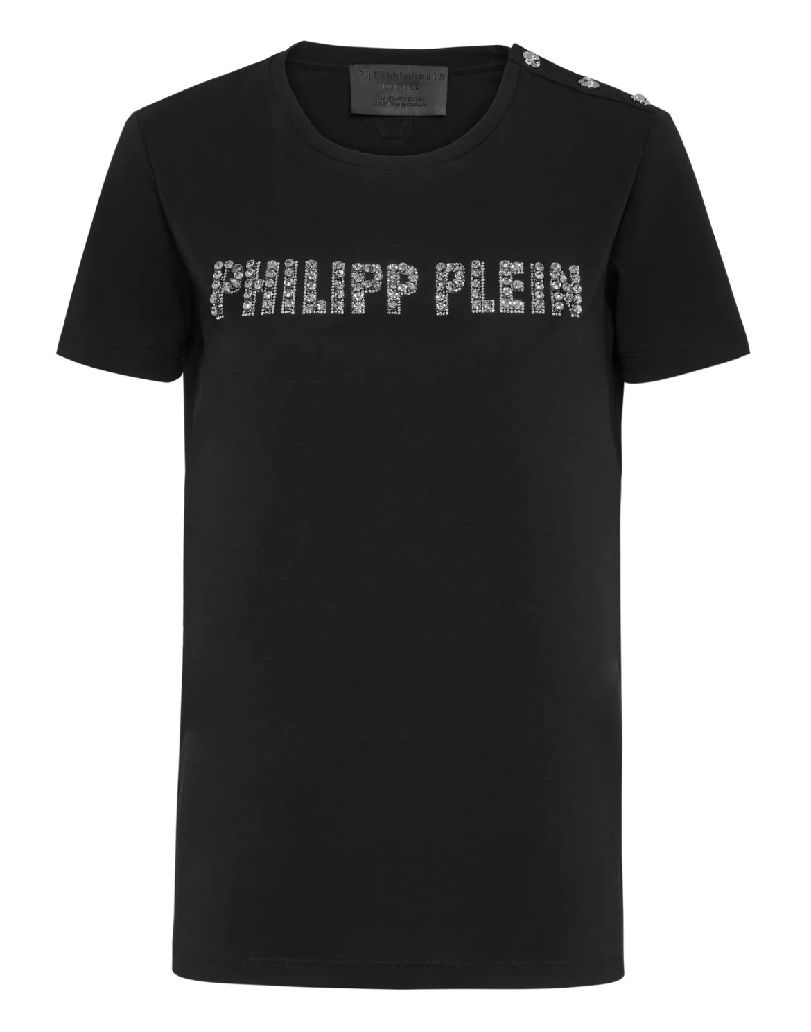 T-shirt Round Neck SS Crystal Plein, цвет: Черный