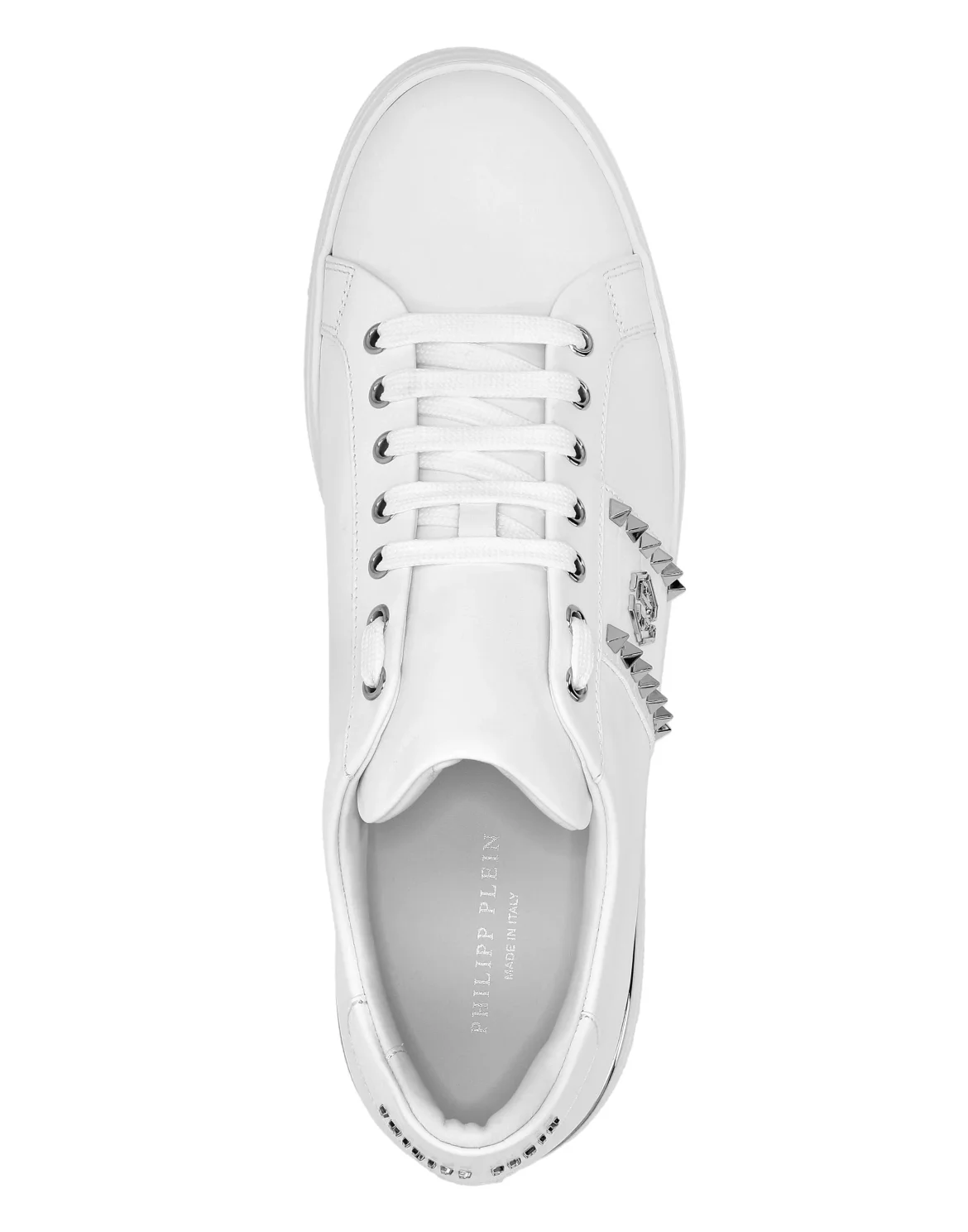 Leather Lo-Top Sneakers The Plein Original TM, цвет: Белый