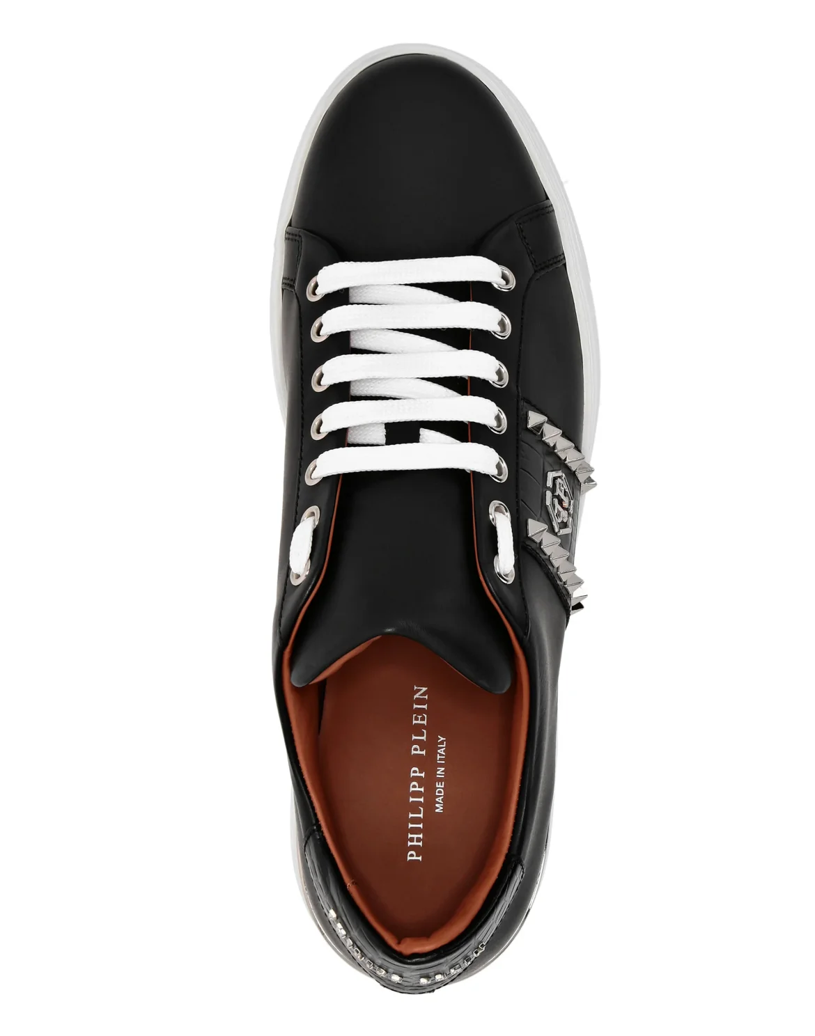 Leather Lo-Top Sneakers The Plein Original TM, цвет: Черный