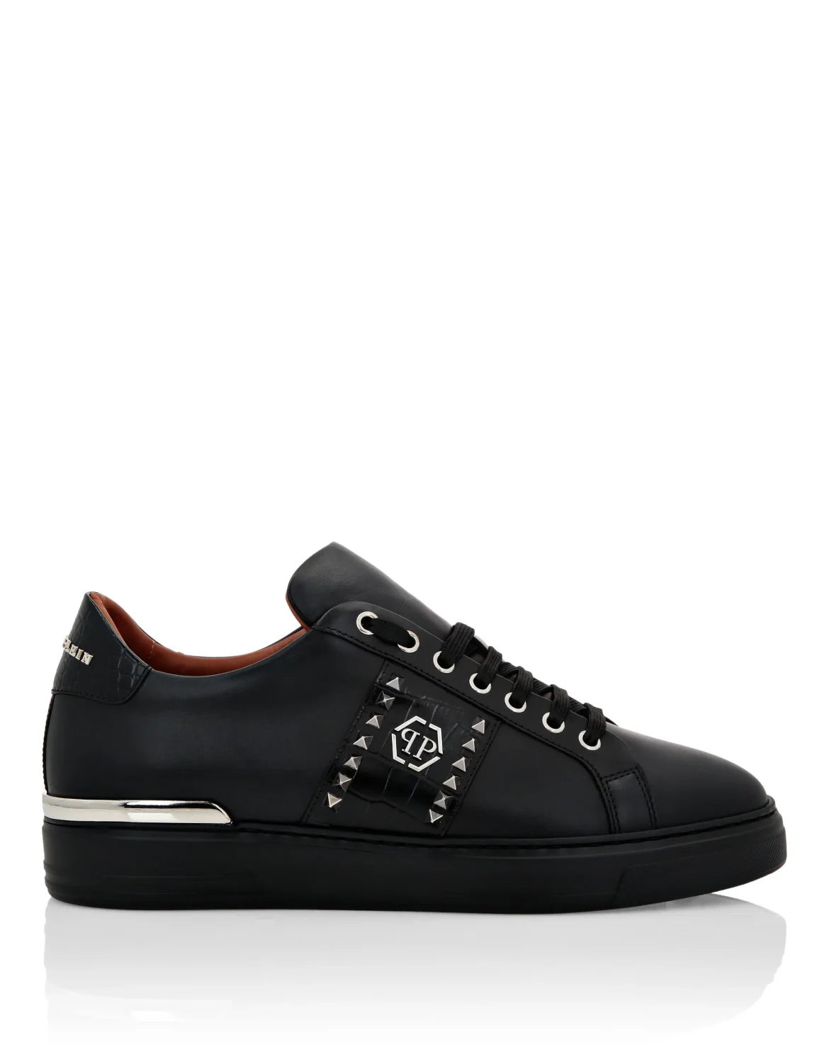 Leather Lo-Top Sneakers The Plein Original TM, цвет: Черный