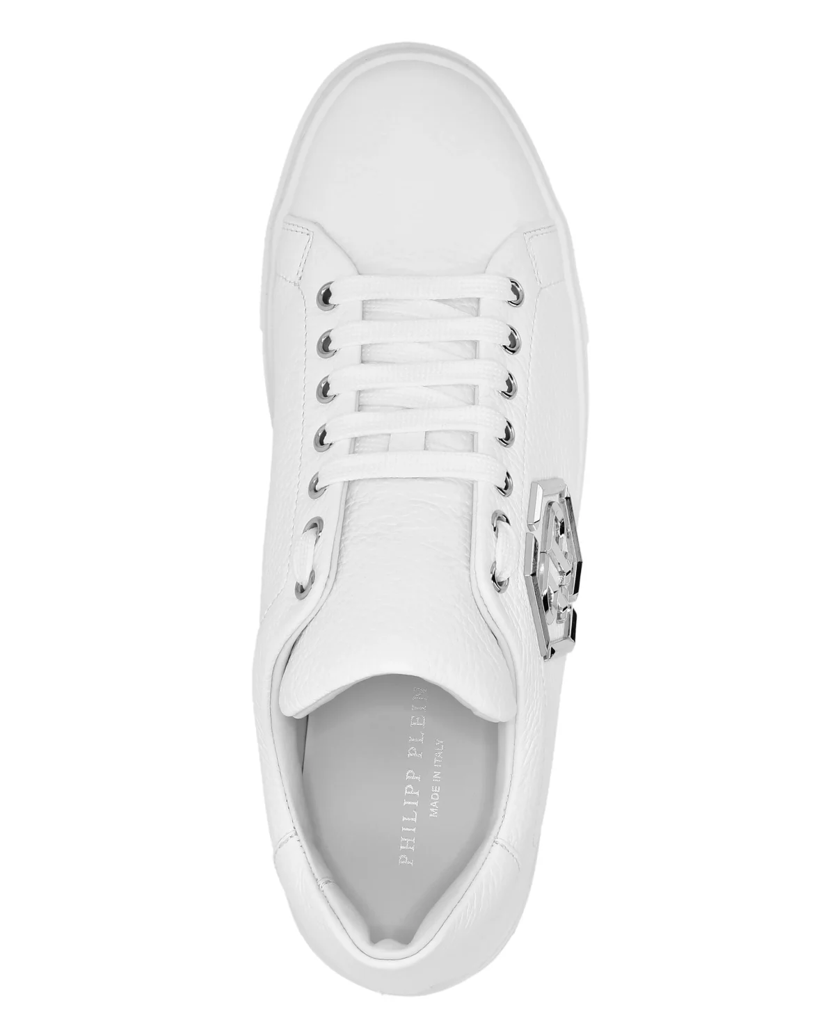 Leather Lo-Top Sneakers Hexagon, цвет: Белый
