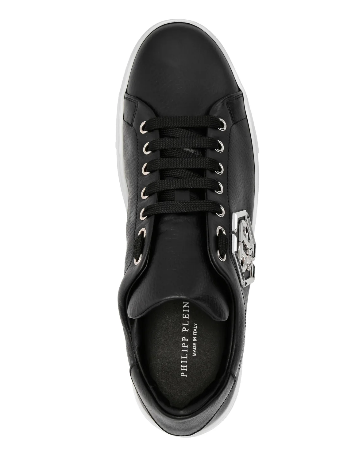 Leather Lo-Top Sneakers Hexagon, цвет: Черный