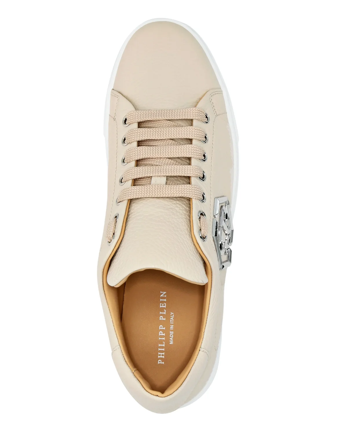 Leather Lo-Top Sneakers Hexagon, цвет: Бежевый