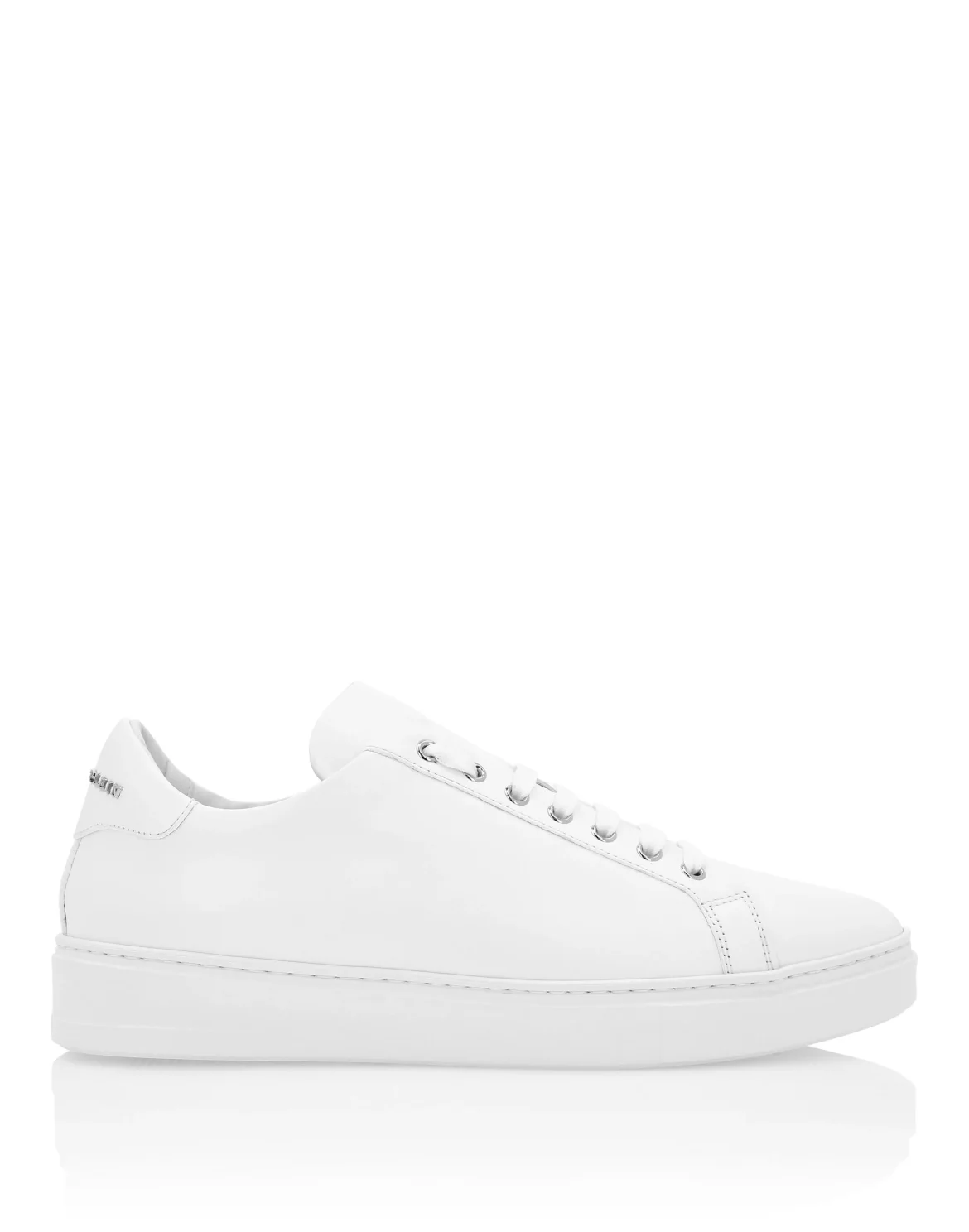 Leather Lo-Top Sneakers Skull and Plein, цвет: Белый