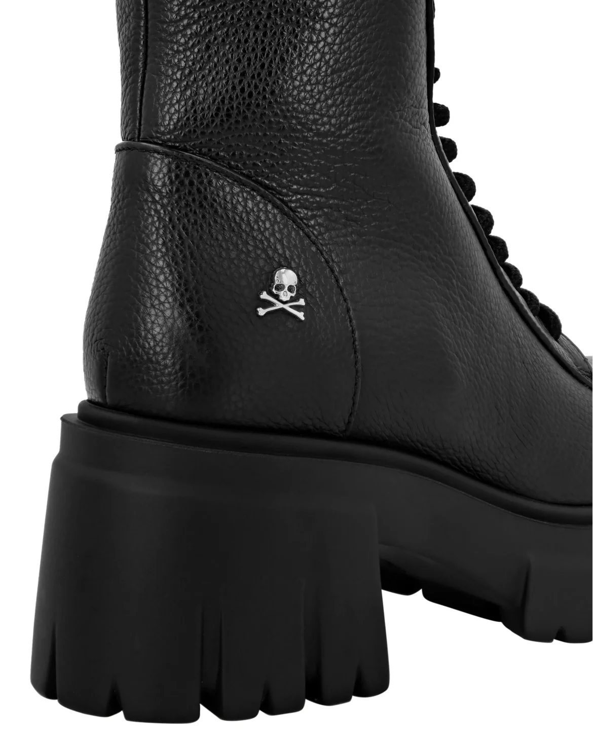 Leather Boots  with shearling inside Iconic Plein, цвет: Черный