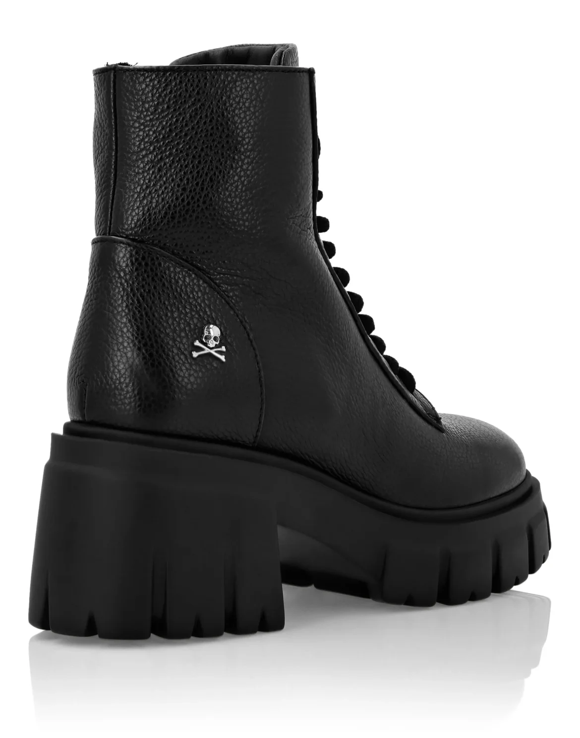 Leather Boots  with shearling inside Iconic Plein, цвет: Черный