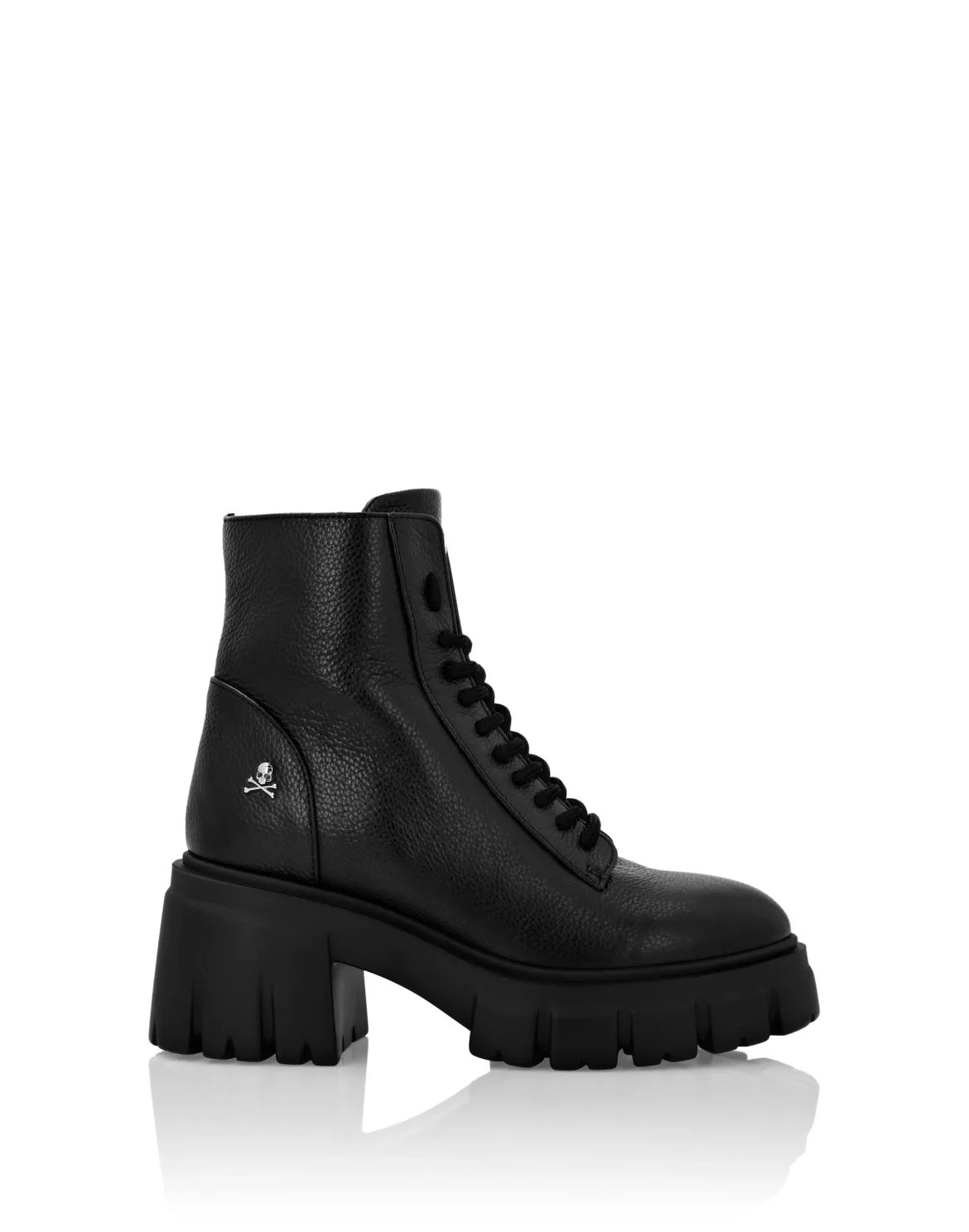 Leather Boots  with shearling inside Iconic Plein, цвет: Черный