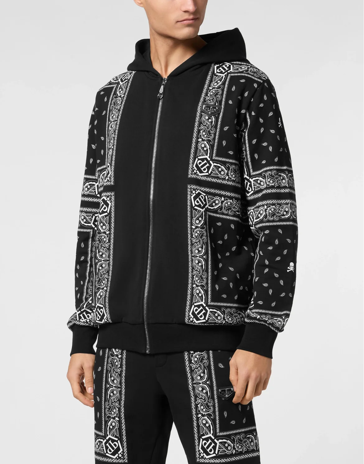 Zip Hoodie Paisley, цвет: Черный