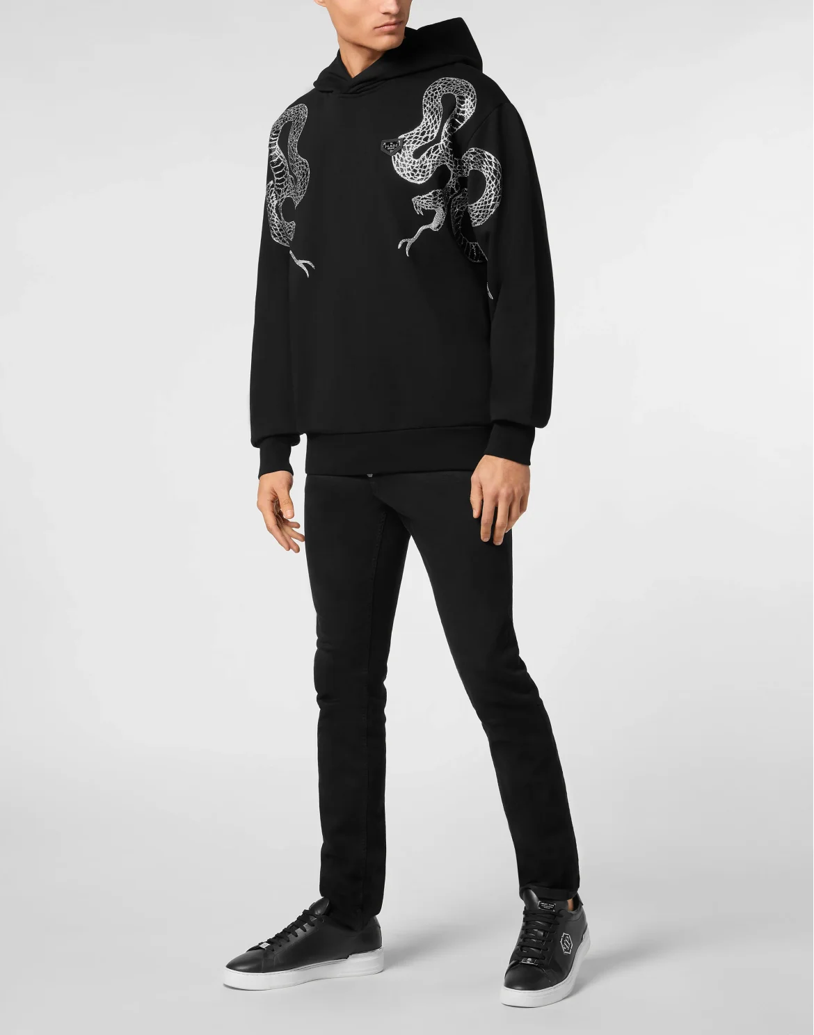 Hoodie Crystal Snake, цвет: Черный